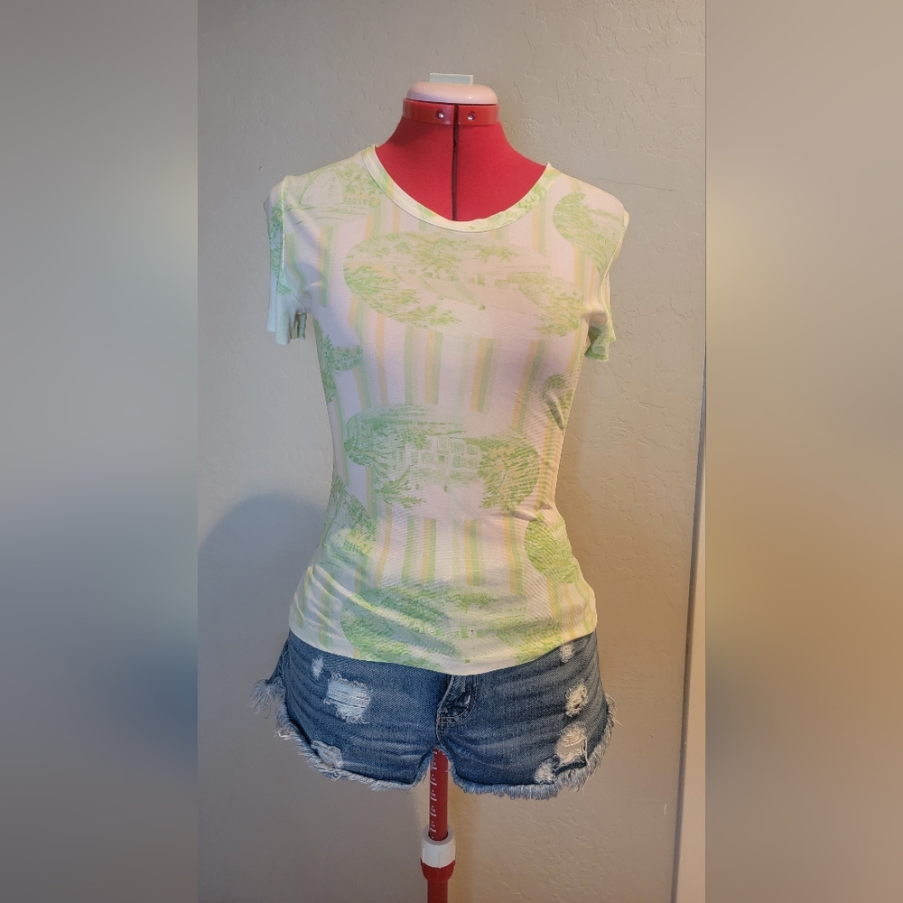 💥Sale💥Vintage 1970's green and yellow top